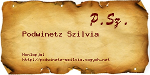 Podwinetz Szilvia névjegykártya